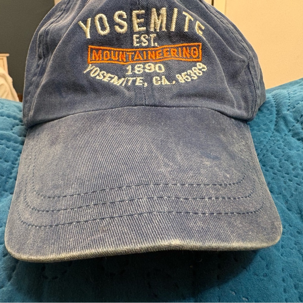 Blue Yosemite Mountaineering Embroidered Cap